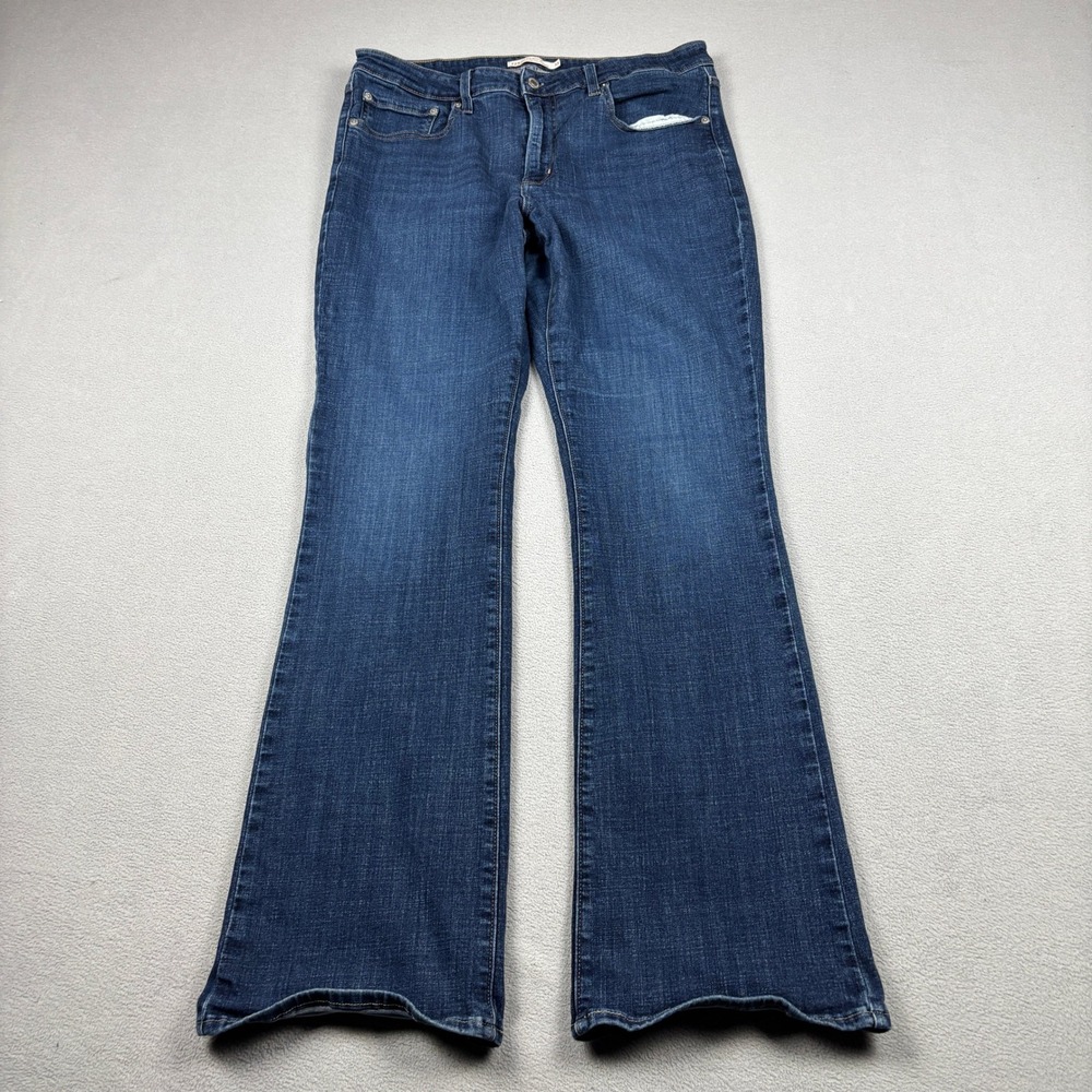 Levis 725 High Rise Bootcut Jeans Womens 33x32 Dark Wash Blue Denim Classic